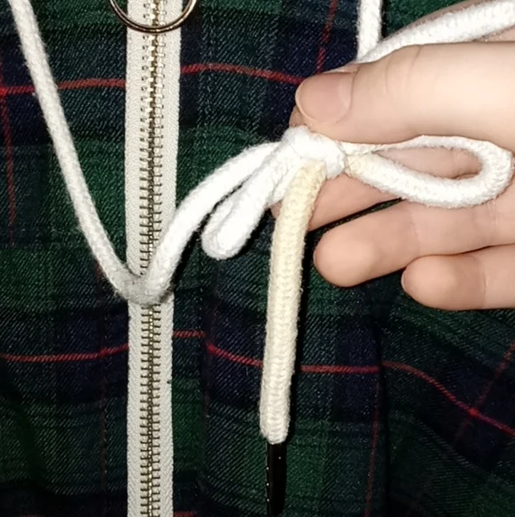 Flannel zip up crop top - Picture 3 of 3